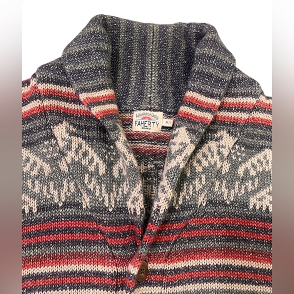 Faherty Men’s Thunderbird Serape Jacquard
Button Cardigan - Medium - EUC - Picture 9 of 14